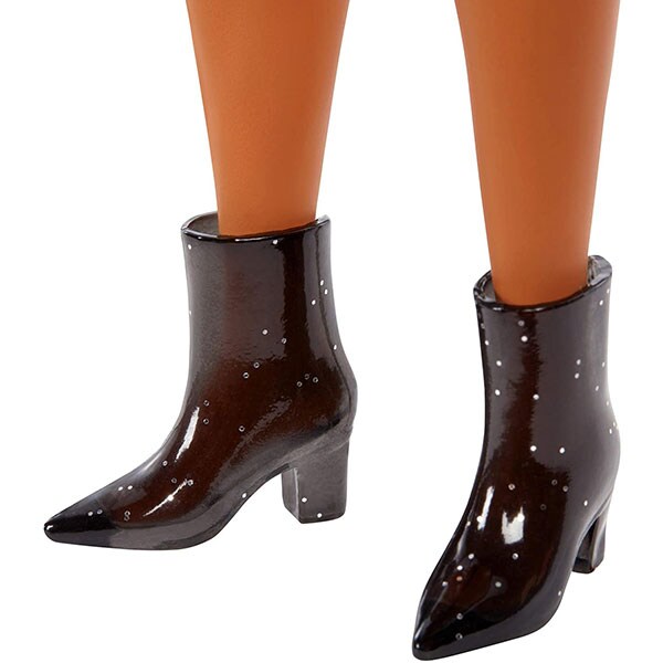 Papusa BARBIE Fashionista MTFBR37_GRB53, 3 ani+, roz-negru