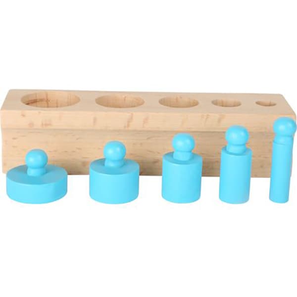 Joc educativ LEGLER Montessori Cilindri LE10525, 3 ani+, lemn, 1 jucator