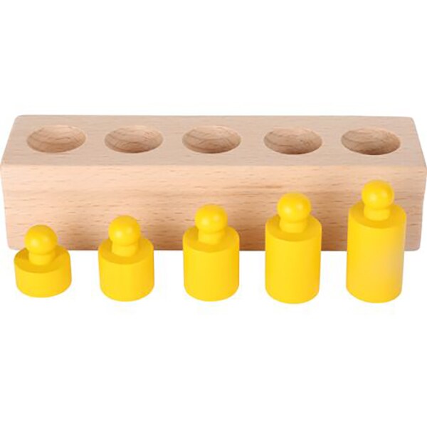Joc educativ LEGLER Montessori Cilindri LE10525, 3 ani+, lemn, 1 jucator