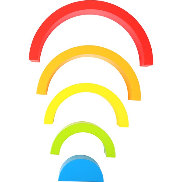 Joc educativ LEGLER Forme de construit Curcubeu LE10585, 12 luni+, lemn, 1 jucator