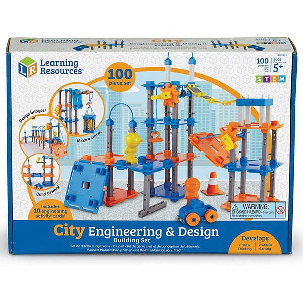 Set STEM LEARNING RESOURCES Construieste oraselul LER2843, 5 - 9 ani, 50 piese