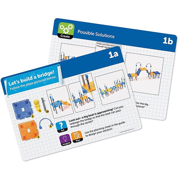 Set STEM LEARNING RESOURCES Construieste oraselul LER2843, 5 - 9 ani, 50 piese