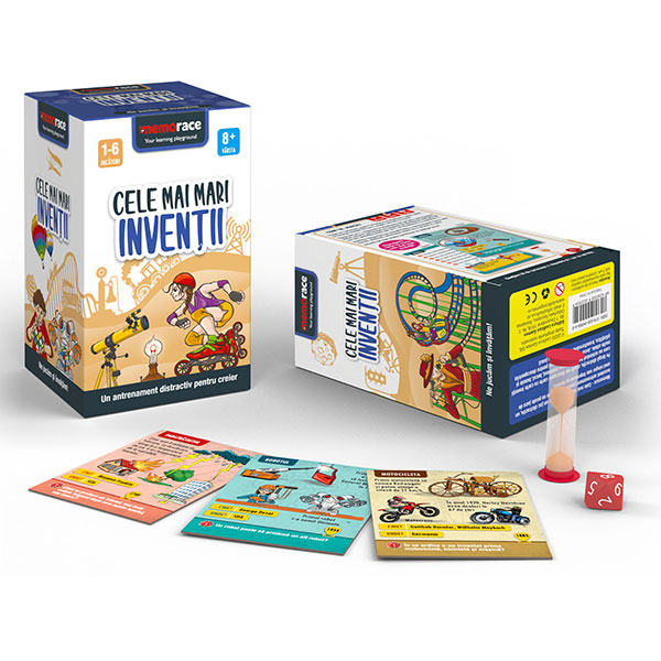Joc educativ MEMORACE Cele mai mari inventii LG0004, 8 ani+, 58 piese