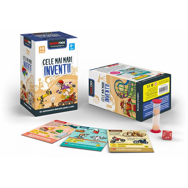 Joc educativ MEMORACE Cele mai mari inventii LG0004, 8 ani+, 58 piese