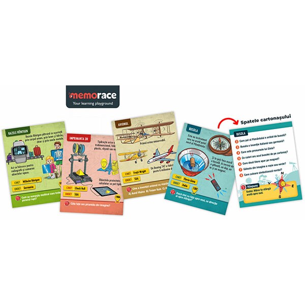 Joc educativ MEMORACE Cele mai mari inventii LG0004, 8 ani+, 58 piese
