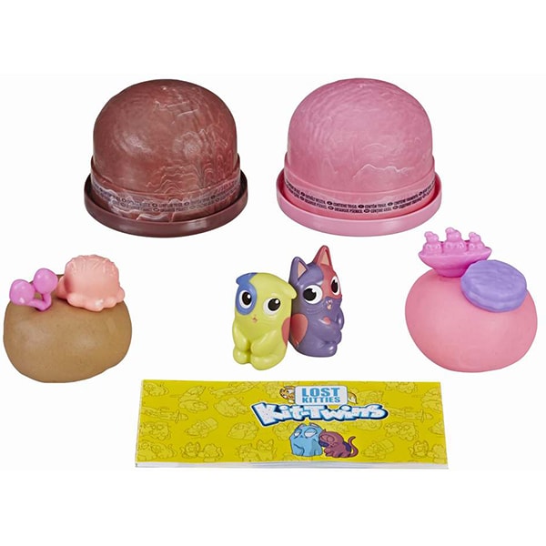 Set figurine LOST KITTIES Kit Twins - Cutie de inghetata E5086, 5 ani+,multicolor