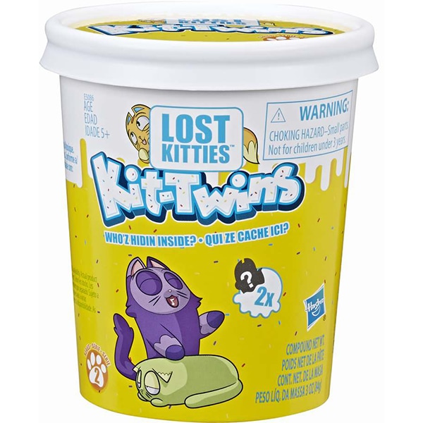 Set figurine LOST KITTIES Kit Twins - Cutie de inghetata E5086, 5 ani+,multicolor