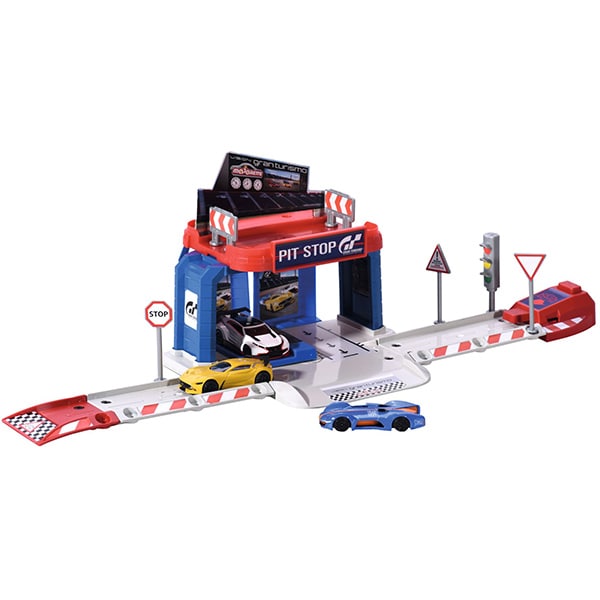 Masinuta cu garaj MAJORETTE Vision Gran Turismo 212050002, 3 ani+, multicolor
