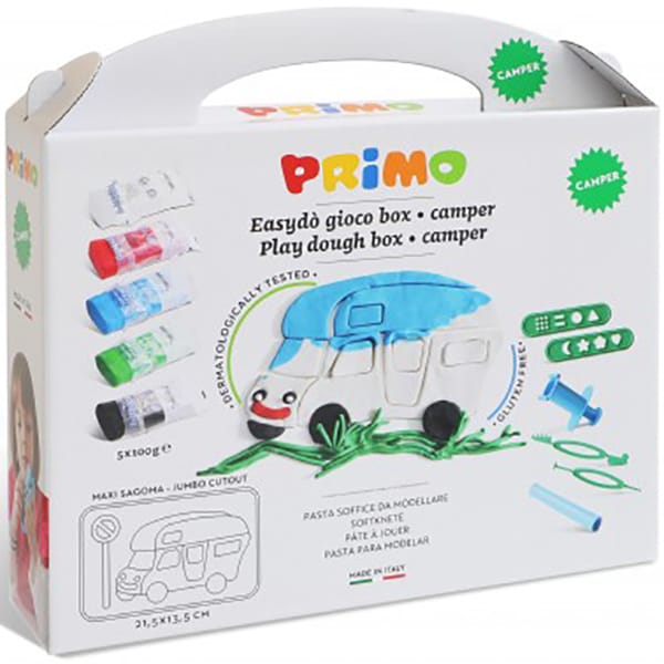 Plastilina PRIMO cu matrita camping MC002913BUC, 5 culori