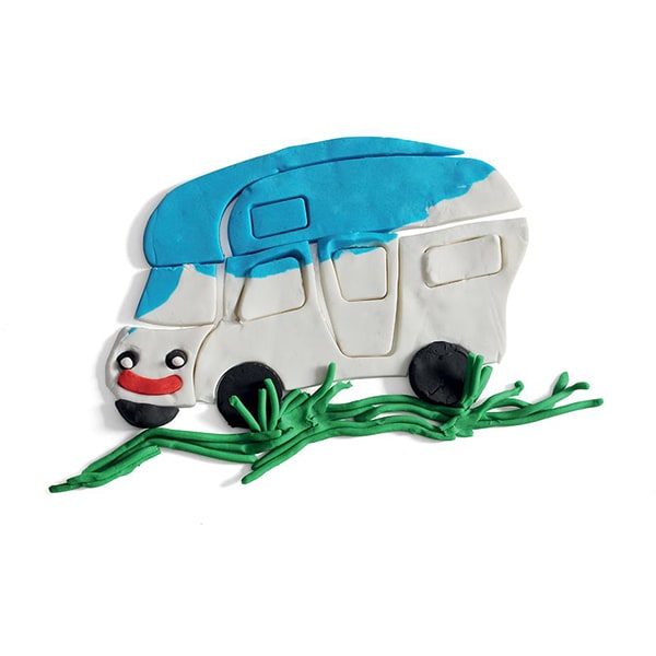 Plastilina PRIMO cu matrita camping MC002913BUC, 5 culori