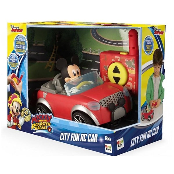 Masina cu telecomanda DISNEY Mickey Mouse masina de oras 181953, 18 luni+, rosu-gri