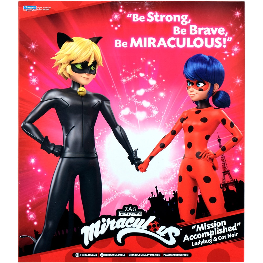Set 2 papusi MIRACULOUS MLB50365O, 4 ani+, rosu-negru