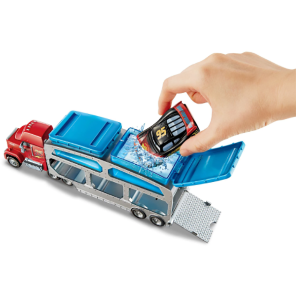 Set CARS Mack Dip & Dunk Trailer Play MTCKD34, 4 ani+, rosu-gri
