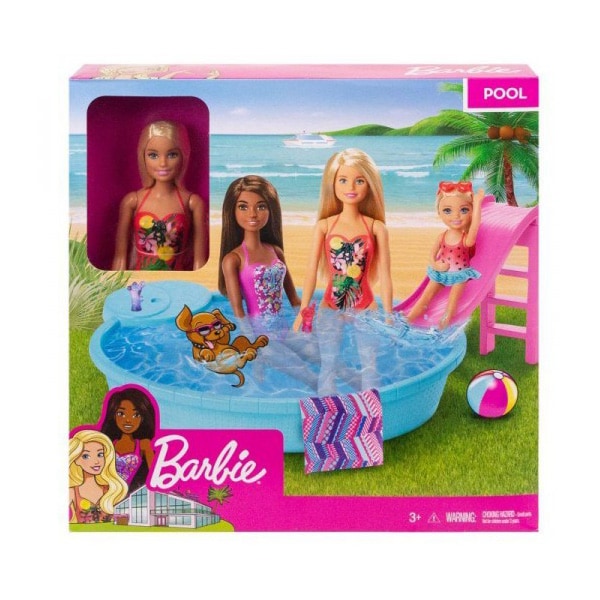 Papusa BARBIE Cu piscina MTGHL91, 3 ani+, multicolor