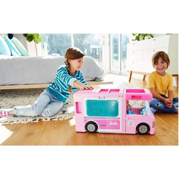 Set BARBIE Cariere Rulota de vis 3in1 MTGHL93, 3 ani+, roz-alb