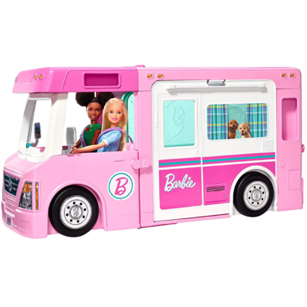 Set BARBIE Cariere Rulota de vis 3in1 MTGHL93, 3 ani+, roz-alb