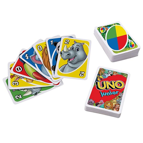 Joc de societate MATTEL Uno Junior MTGKF04, 3 ani+, 2-4 jucatori