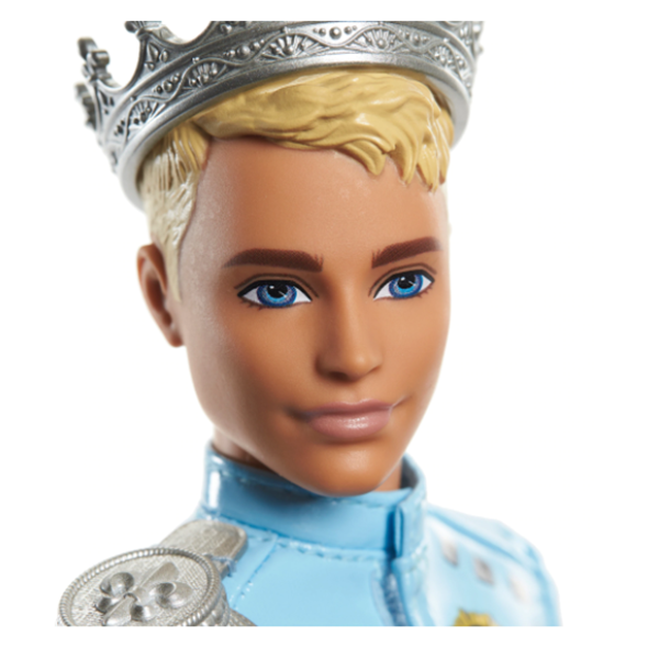 Papusa BARBIE Princess Adventure - Printul Ken MTGML67, 3 ani+, albastru-alb