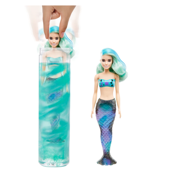 Papusa BARBIE Color Reveal - Sirene MTGTP43, 3 ani+, multicolor