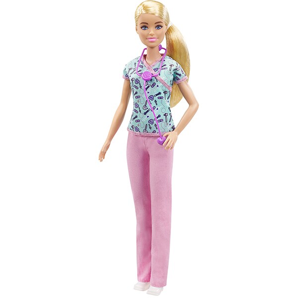 Papusa BARBIE You can be - Asistenta medicala MTGTW39O, 3 ani+, multicolor