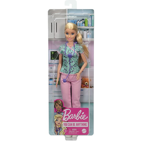 Papusa BARBIE You can be - Asistenta medicala MTGTW39O, 3 ani+, multicolor