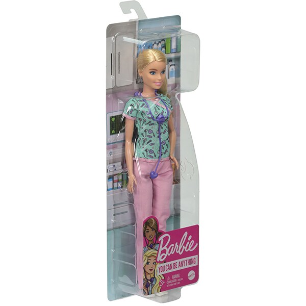 Papusa BARBIE You can be - Asistenta medicala MTGTW39O, 3 ani+, multicolor