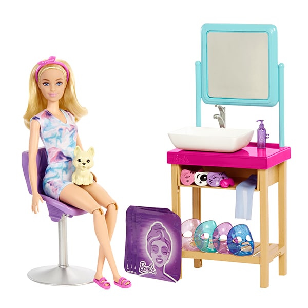 Papusa BARBIE Salonul de cosmetica MTHCM82O, 3 ani+, multicolor