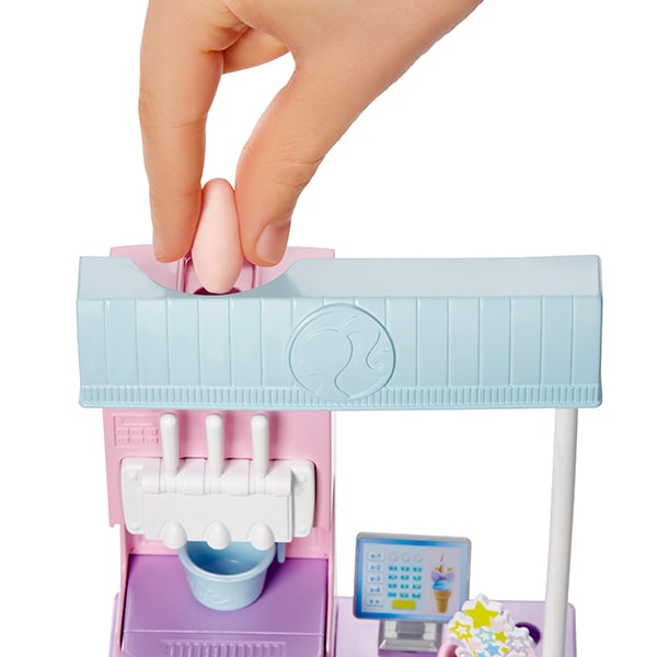 Papusa BARBIE Magazinul de inghetata MTHCN46O, 3 ani+, multicolor