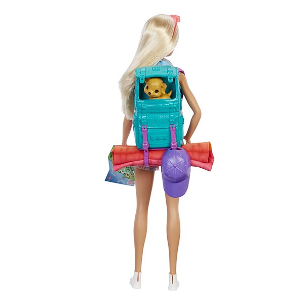 Papusa BARBIE Camping Malibu MTHDF73O, 3 ani+, multicolor