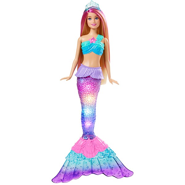 Papusa BARBIE Dreamtopia Sirena cu lumini MTHDJ36O, 3 ani+, multicolor