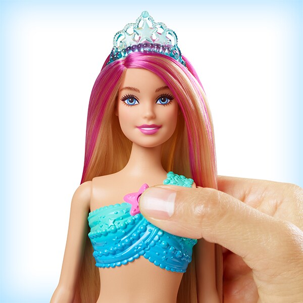 Papusa BARBIE Dreamtopia Sirena cu lumini MTHDJ36O, 3 ani+, multicolor