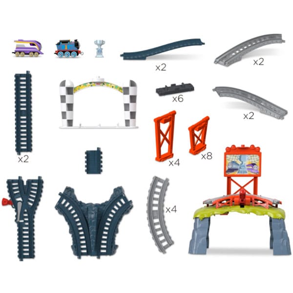 Set THOMAS Cursa pentru Cupa Sodor MTHFW03O, 3 ani+, multicolor