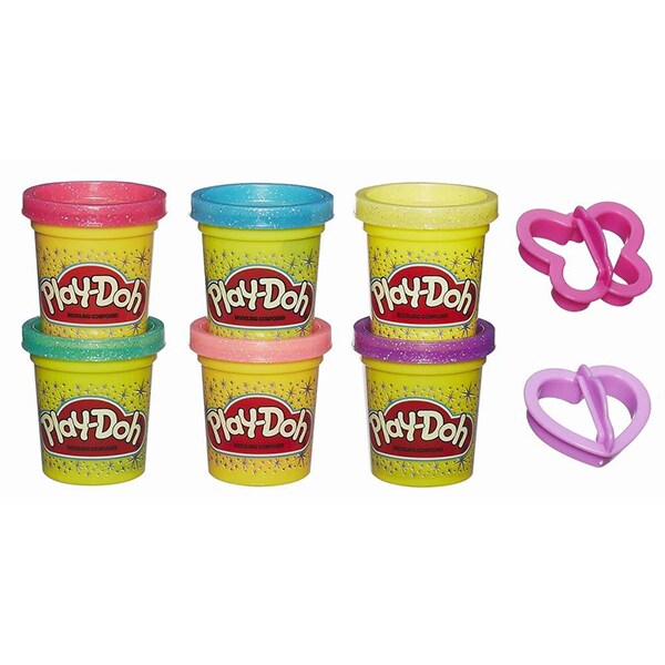 Set plastilina PLAY DOH Sparkle A54171, 3 ani+, multicolor 