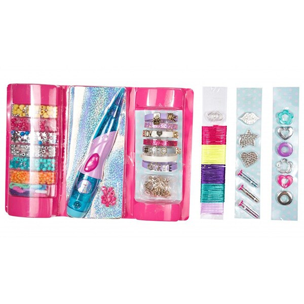 Set creativ PEPERILLA Super Fashion 33553J: margele + bratari + accesorii par + aplicator de margele pe par, 6 ani+, multicolor 