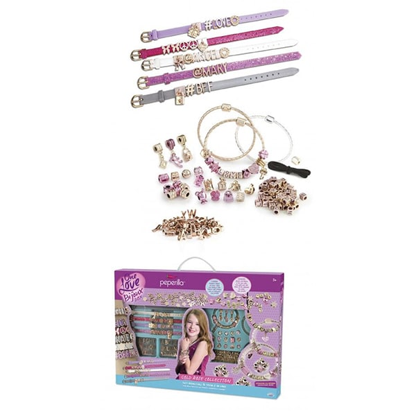 Set bratari cu litere si pandative mixte PEPERILLA One Love 33557J, 5 ani+, multicolor 