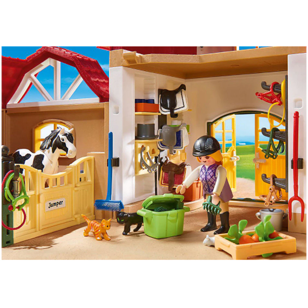 Set figurine PLAYMOBIL Country - Ferma calutilor PM6926, 5 ani+, multicolor