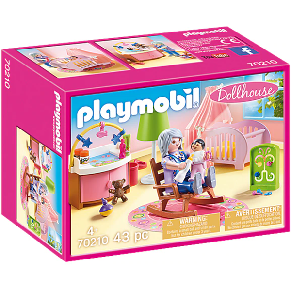 Set figurine PLAYMOBIL Dollhouse - Camera fetitei PM70210, 4 ani+, multicolor