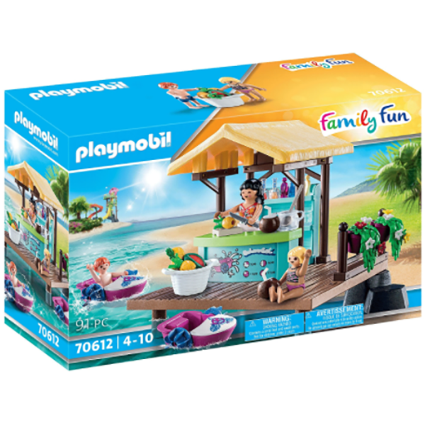Set figurine PLAYMOBIL Family Fun - Ponton inchiriere barcute PM70612, 4 ani+, multicolor