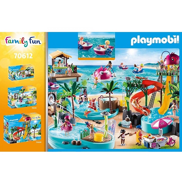 Set figurine PLAYMOBIL Family Fun - Ponton inchiriere barcute PM70612, 4 ani+, multicolor
