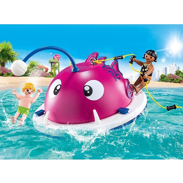 Set figurine PLAYMOBIL Family Fun - Insula pentru sarituri in apa PM70613, 4 ani+, multicolor
