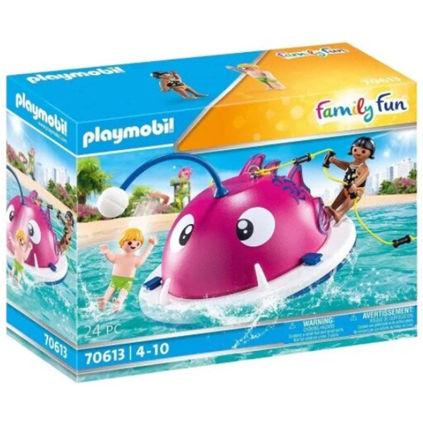 Set figurine PLAYMOBIL Family Fun - Insula pentru sarituri in apa PM70613, 4 ani+, multicolor