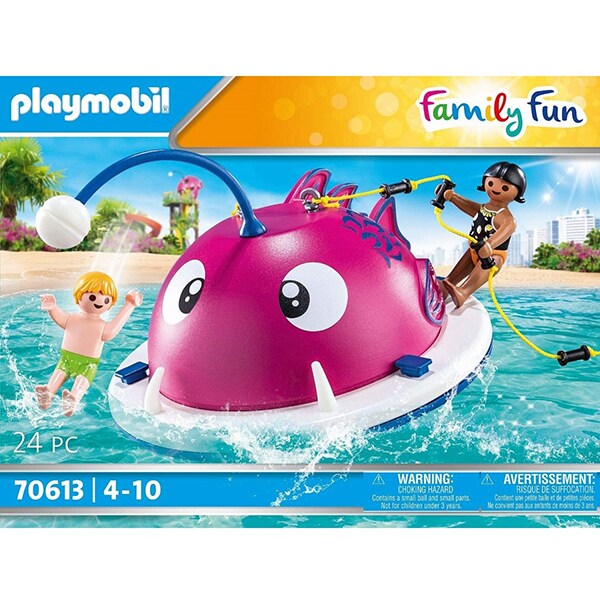 Set figurine PLAYMOBIL Family Fun - Insula pentru sarituri in apa PM70613, 4 ani+, multicolor