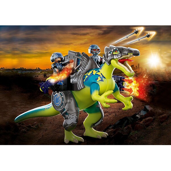 Set figurine PLAYMOBIL Dino Rise - Spinosaurus Putere dubla de aparare PM70625, 5 ani+, multicolor