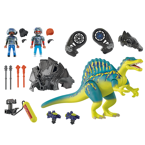 Set figurine PLAYMOBIL Dino Rise - Spinosaurus Putere dubla de aparare PM70625, 5 ani+, multicolor