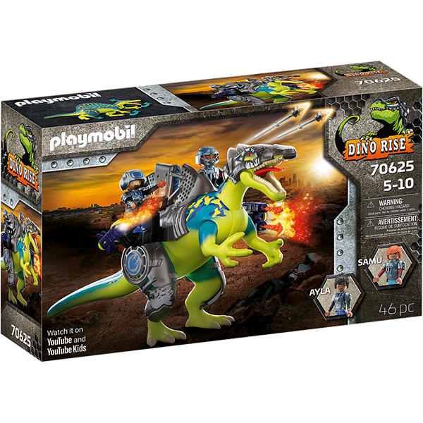 Set figurine PLAYMOBIL Dino Rise - Spinosaurus Putere dubla de aparare PM70625, 5 ani+, multicolor