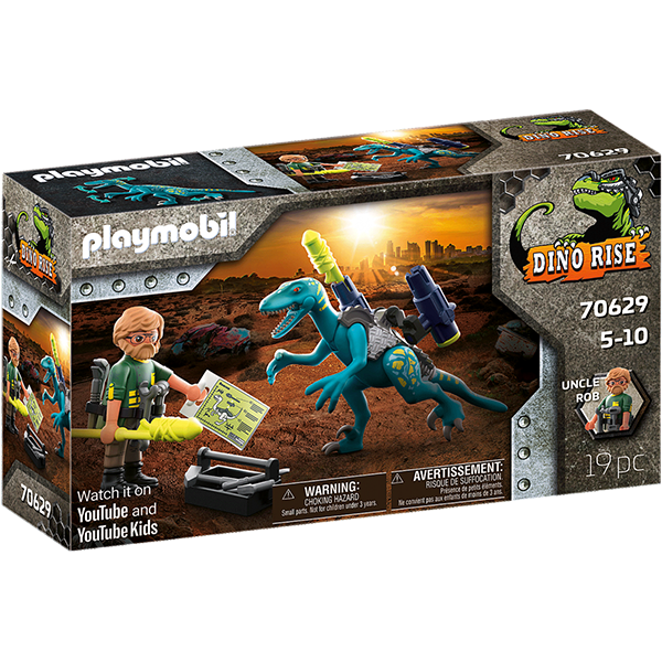 Set figurine PLAYMOBIL Dino Rise - Deinonychus Gata de lupta PM70629, 5 ani+, multicolor
