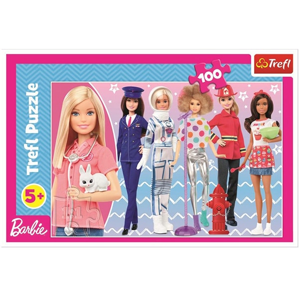 Puzzle TREFL Barbie - Poti fi ce vrei 16385, 5 ani+, 100 piese 