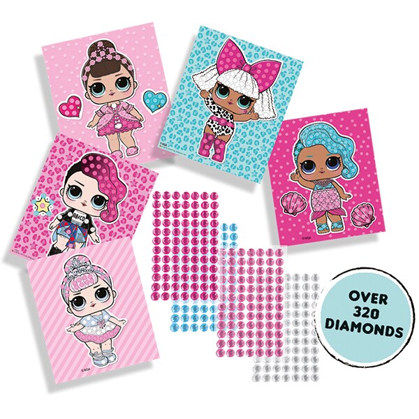 Set creativ SES L.O.L Diamond mosaic S14195, 6 ani+, multicolor