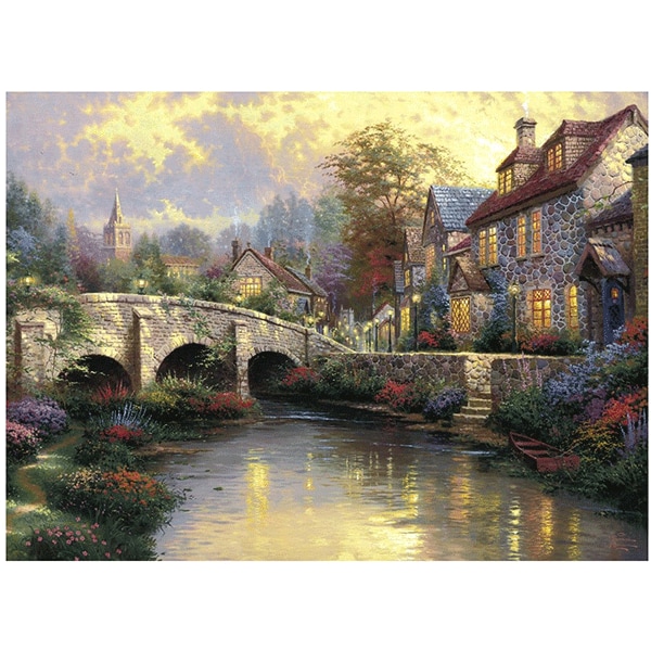 Puzzle SCHMIDT Thomas Kinkade - Cobblestone Broke SSP-57466, 12 ani+, 1000 piese