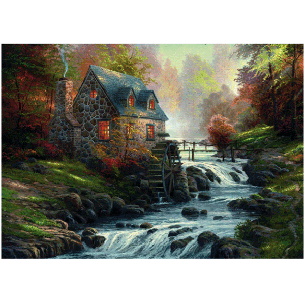 Puzzle SCHMIDT Thomas Kinkade - Moara de piatra SSP-57486, 12 ani+, 1000 piese